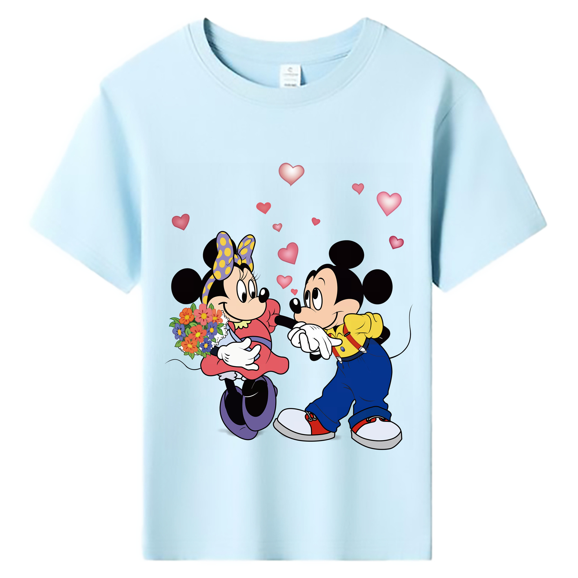 （画像用） ミッキーマウス Mickey Mouse 綿100％キッズTシャツ（フロントプリント）